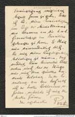 Nachlass Franz Steindachner, Brief von N. Post an Franz Steindachner (30.04.1907), Inv.Nr. 404.08, Seite 5